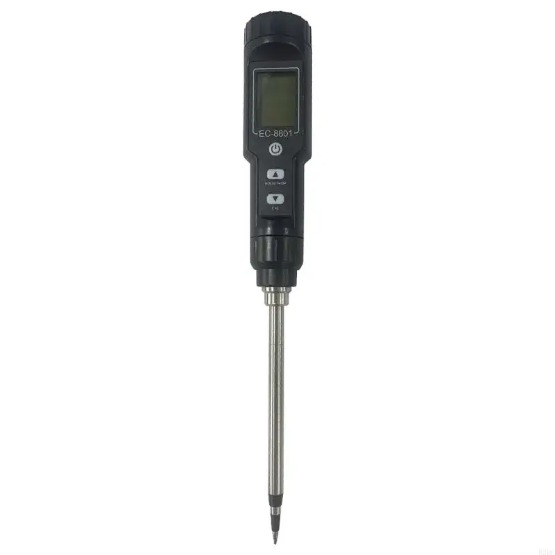 

02DC Soil Salinity EC Meter Sunlight Garden Flower Moisture Sensor Meter Plants Acidity Humidity Monitor Detector Hygrometer