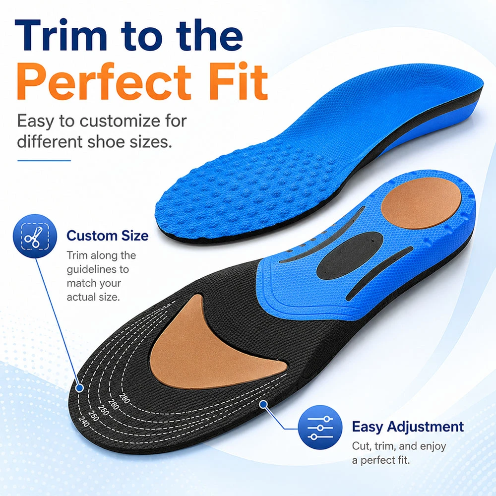 Valgus Insoles Orthopedic Flat Foot Arch Running Support Men Women Shoes for Daily Sports Long Standing Comfort Use KOTLIKOFF