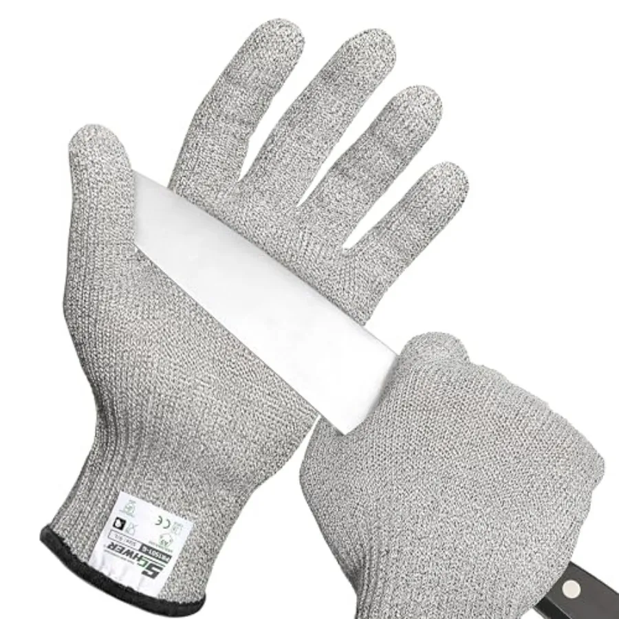 

SlicePro ANSI Cut Resistant Gloves, Food Grade Cutting Glove for Kitchen Food Prep, Mandoline Gloves for Meat Cutting, Oyster S