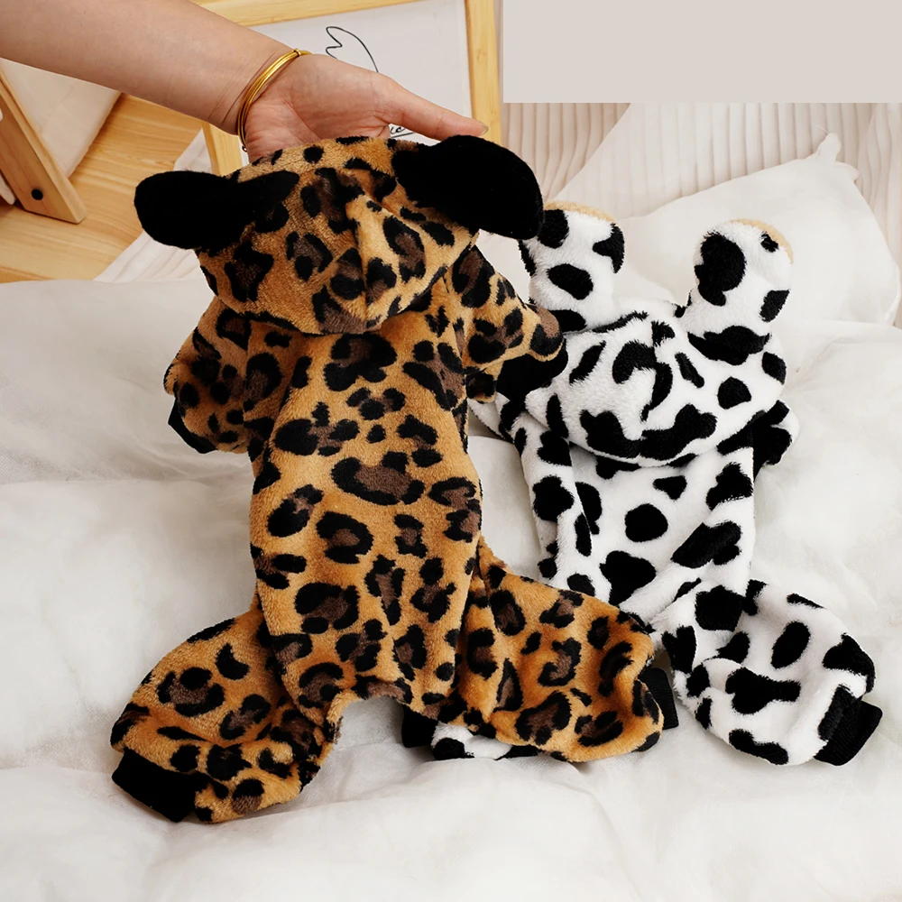

Soft Fleece Dog Cat Clothes Coat Winter Autumn Dogs Jumpsuit With Hat Small Medium Pet Clothing Chihuahua Yorkshire Costume
