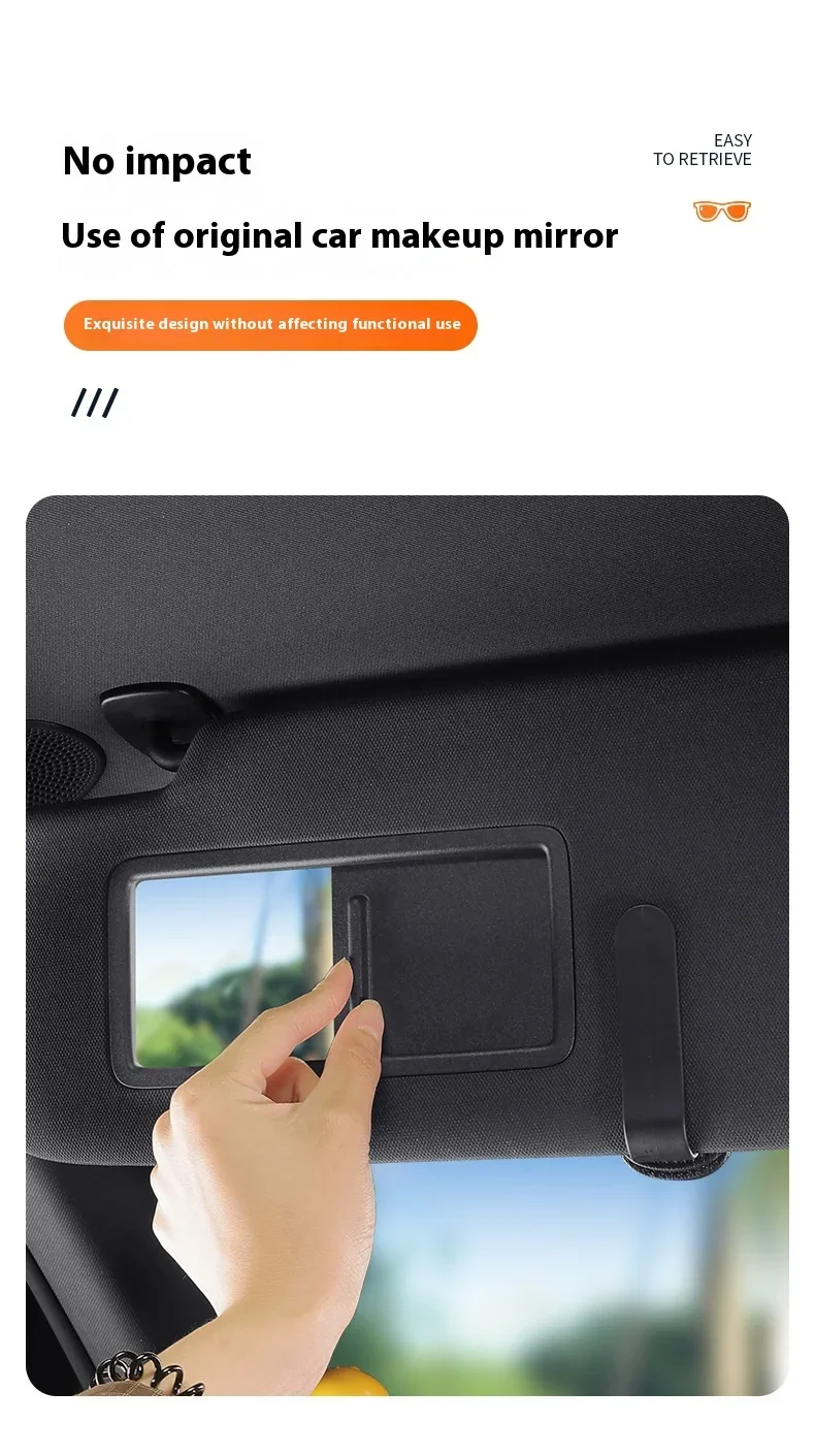 2-teiliger Sonnenbrillenhalter, geeignet für Auto-Sonnenschutz, magnetischer Sonnenbrillenclip aus Leder und Ticketclip, Auto-Sonnenschutz-Zubehör – Detail 12