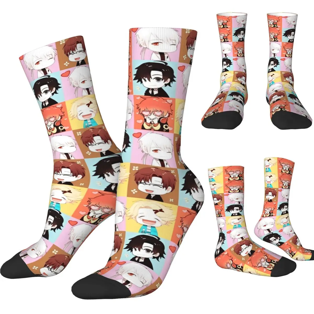 Mystic Messenger Game Socks Winter Stockings Funny Unisex Men Socks Graphic Running Sports Anti Bacterial Socks