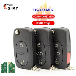 SilKY Smart Remote Car Key For Audi A3 A4 A6 A8 B6 ID48 Chip 433 Mhz FCCID 4D0837231R Auto Smart Remote Control Replace Key