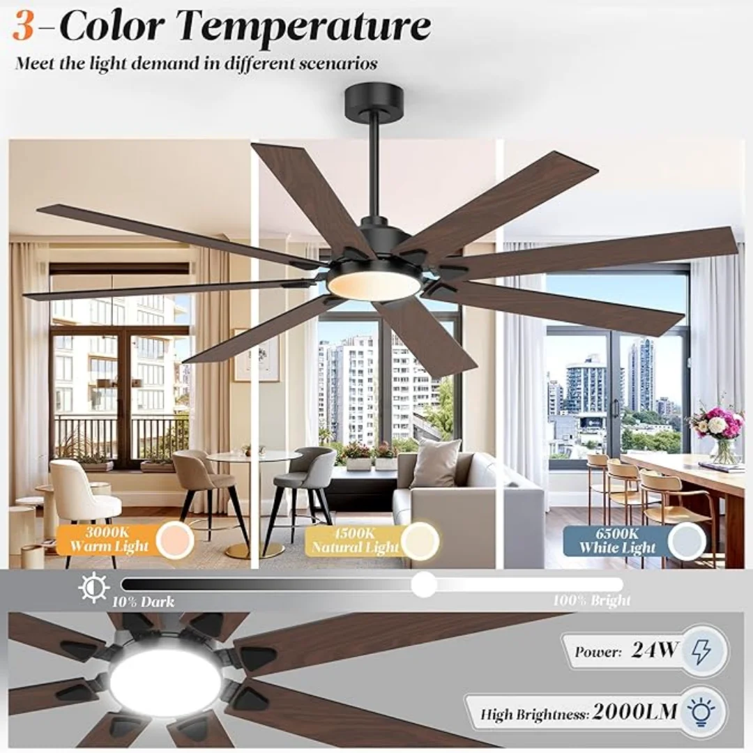 72inch Ceiling Fan WIth Light - Smart Ceiling Fan With Light Remote review and price