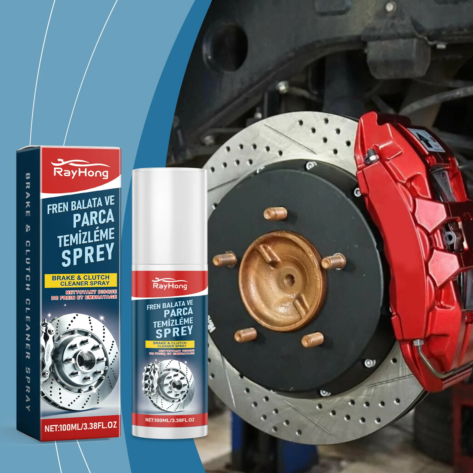 Brake Cleaner Spray Brake Parts Degreaser Dust Remover Disc Cleaner Prevents Noise Corrosion Inhibitor Fast Evaporating 100ml