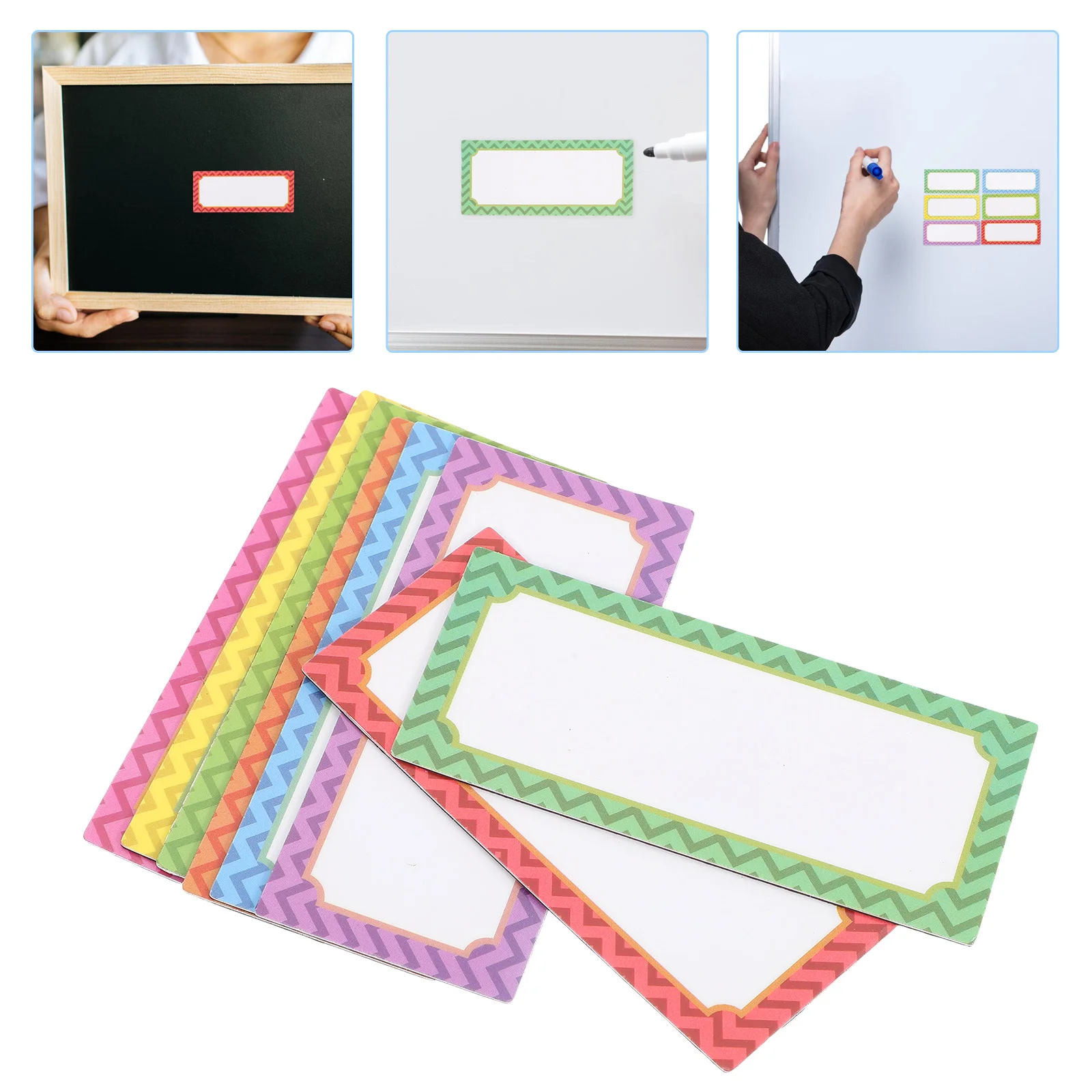8 шт. магнитные этикетки для сухого стирания, многоразовые именные бирки для досок, холодильников, шкафов, пустые магниты для записи