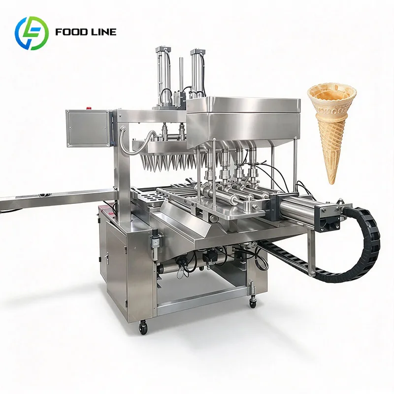 Wafer Cone Maker Machine Commercial Ice Cream Cone Press for Crispy Edible Cups and Dessert Serving Customized