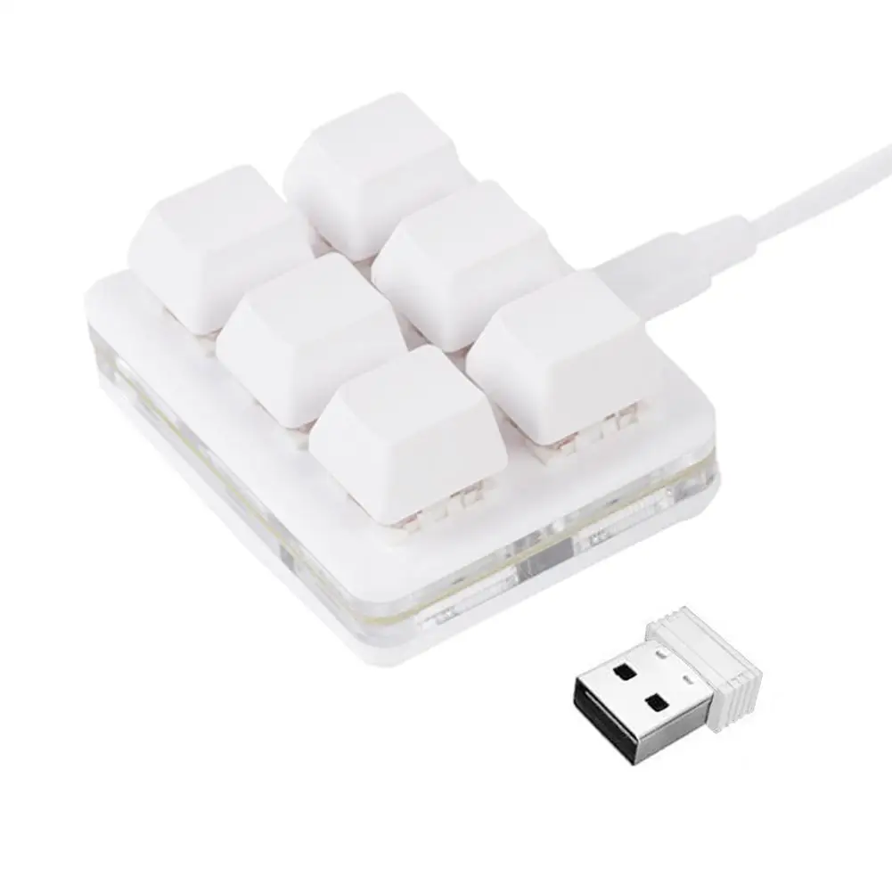 6 Keys Keyboard Bluetooth Custom Keypad Wireless USB Macro Rechargeable Hardware Programmable Shortcut Dual Mode Keyboard E6F7