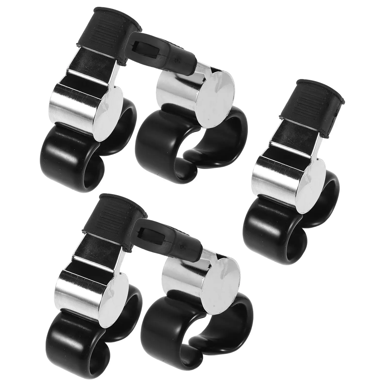 5Pcs Finger Ring Metal Referee Whistles Loud Training Whistles Soccer Football Basketball Volleyball Outdoor Sports