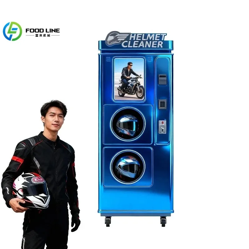 FL Customized Steam Moto Helmet Cleaning Vending Machine Portable Automatic Helmet Cleaner Machine For Helmet Washing