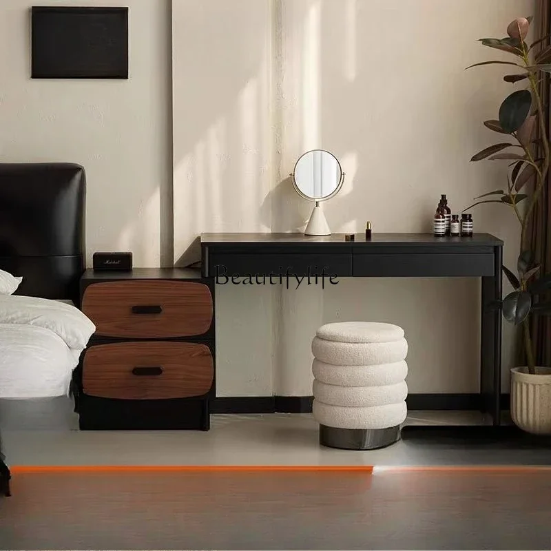 

FG10*Modern simple solid wood dresser chest cabinet integrated light luxury makeup table