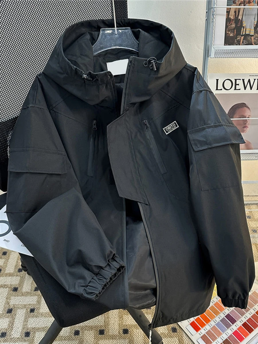 

Мужская осенне-зимняя куртка American Style: свободная, функциональная, повседневная, для активного отдыха, с капюшоном, модная, в стиле INS