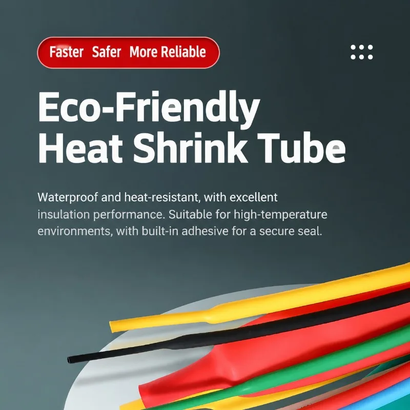 560Pcs Colorful Heat Shrink Tubing Kit High Temperature Resistant Insulation Electrical Cable Wire Protection Sleeve Set