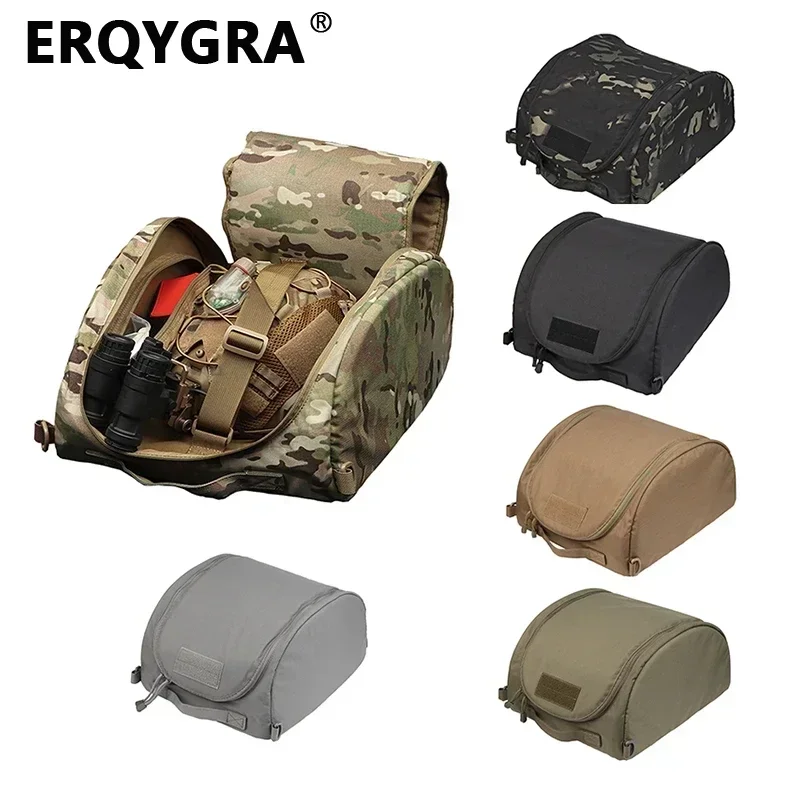 ERQYGRA Tactical Helmet Storage Bag Camping Outdoor Sports Accessories Molle System Gear Hunting Pouch Hiking Shooting Equipment