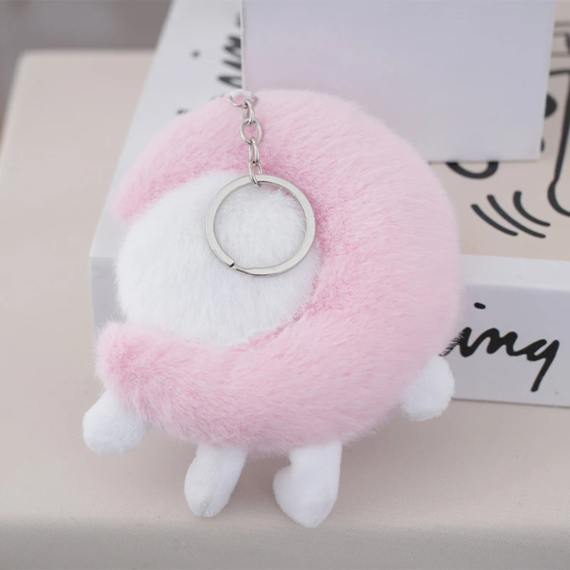 ตุ๊กตาผ้าพลัฌรูปพระจันทร์น่ารัก พวงกุญแจ ของตกแต่งกระเป๋าเป้ ของตกแต่งบ้าน ของขวัญ