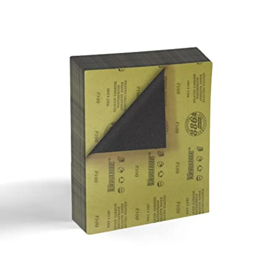 

Sandpaper Sheets Dry Wet Sand Paper 9 x 11 Inch Silicon Carbide for Wood Furniture Finishing Metal Sanding and Automotive Polis