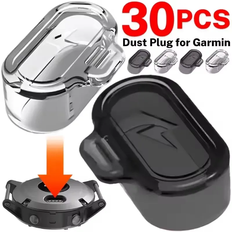 1-20PCS Transparent Dust Cover for Garmin Forerunner 955 945 255 Fenix 7 7S 7X 6 6S 6X Soft TPU Dust Plug Clear Dust Cap Case