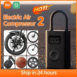 Xiaomi Mijia Portable Air Pump 2 LED Multi-tool Mini Pump for Automotive Car Bike Type-C Inflator Electric Air Compressor