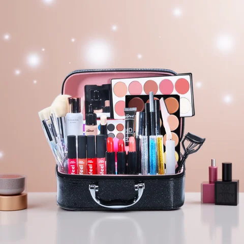 POPFEEL All In One Makeup Kit  for Women Full Kit Set, All in One Makeup Sets Include Eyebrow Eyeliner Eyeshadow