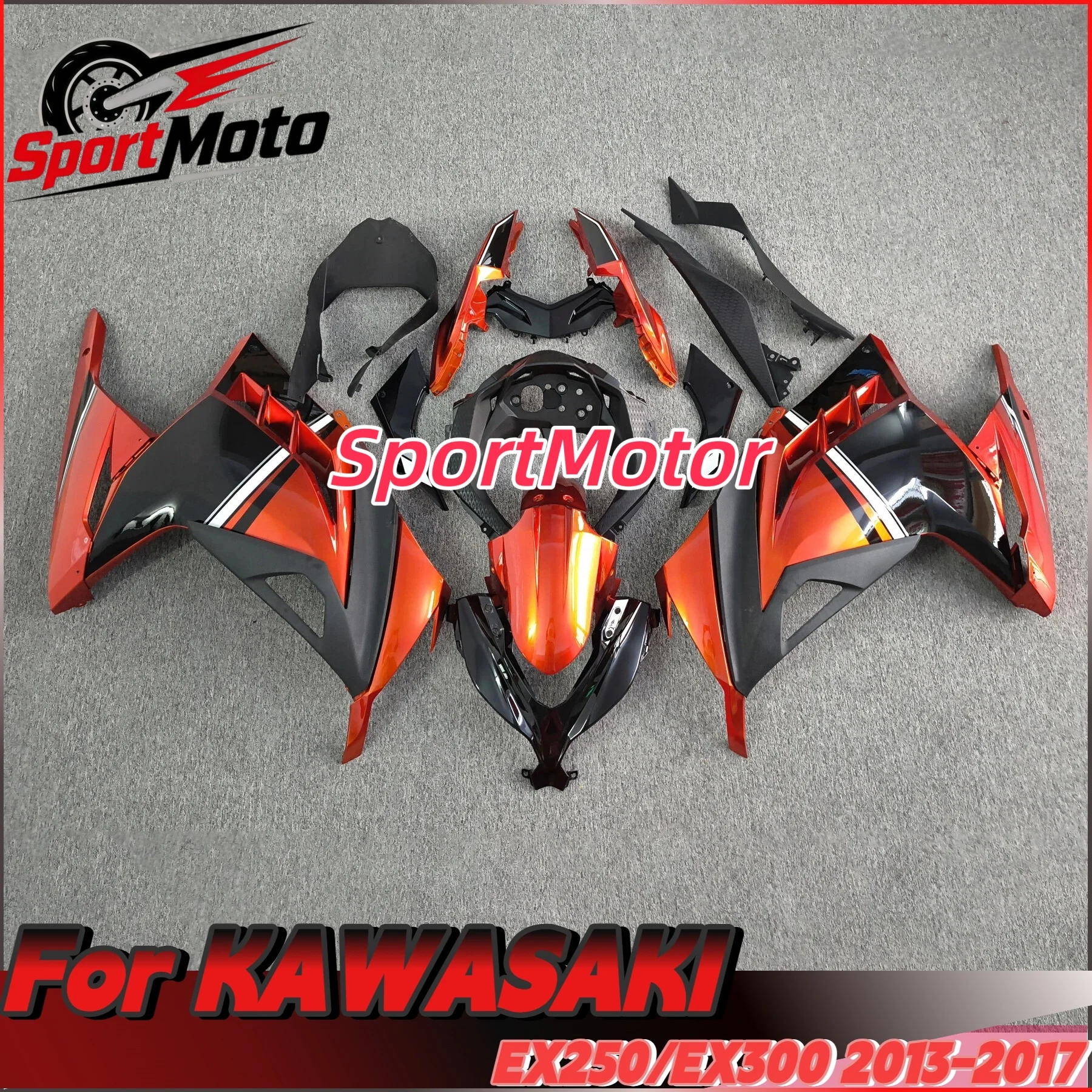 Unpainted Bodywork ABS Fairing raw white fitting for ZX300 250 2013-2017 motorcycle fairing parts assembly FOR EX300 250