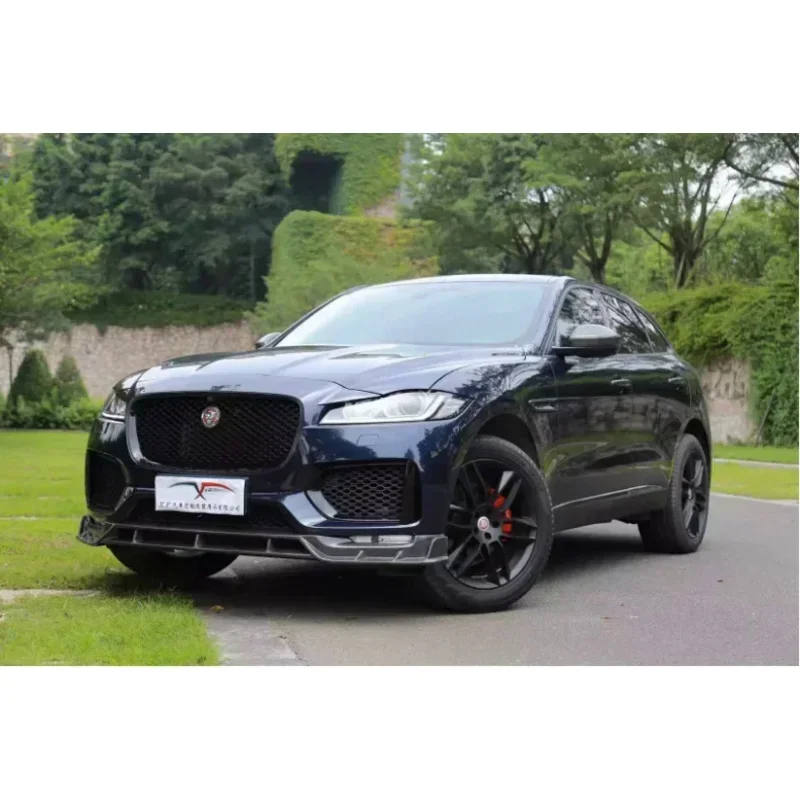 For Jaguar F-PACE 2016 2017 2018 2019 2020 Real Carbon Fiber Trunk Car  Front Bumpers Lip Diffuser Spoiler Body Kit