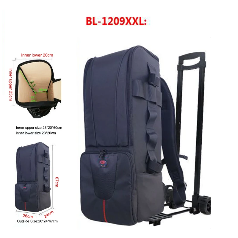 

Professional 800mm Lens Tube 400 Photography Bag 200-500mm Telephoto Lenses Barrel 600mm Fixed Focus Long Focus Lens Backpack
