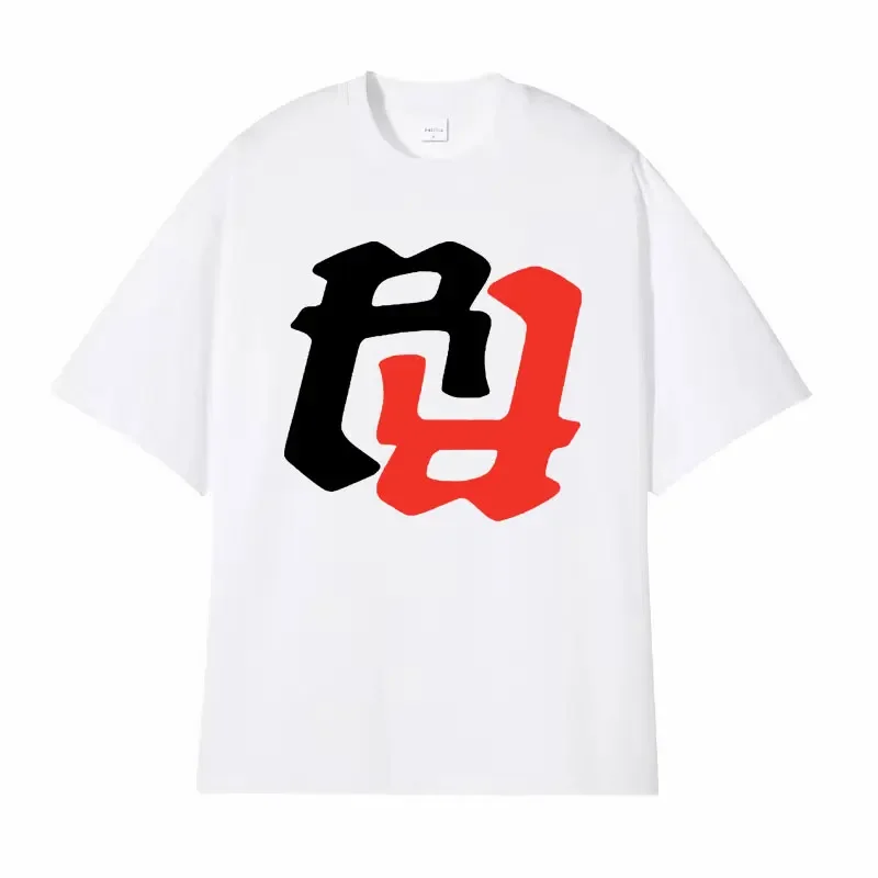 Rapper RR KanKan Logo Graphic Print T-shirts Summer Men Women Clothing Y2k Vintage T Shirt Oversized Cotton Short Sleeve T-shirt