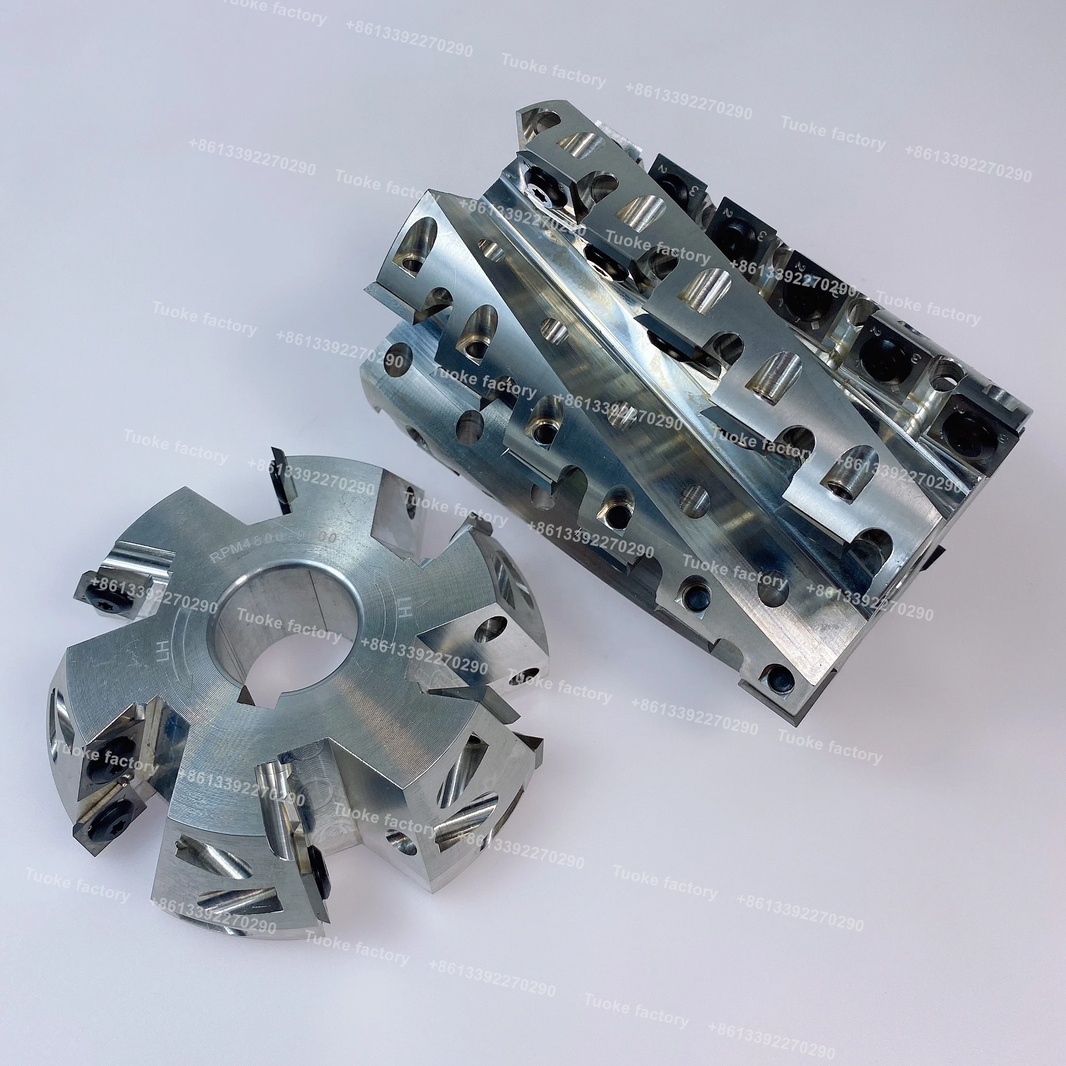 TUOKE Direct Heavy Cut Spiral Knife Shaft Helical Cutterhead Planer for Solid Wood Processing