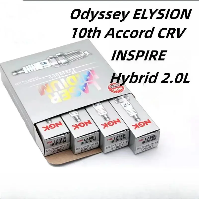 4Pcs NGK Spark Plug DILZKAR7D11S 95997 for HONDA ACCORD CRV JAZZ CITY FIT ELYSION INSPIRE ODYSSEY XRV HRV BREEZE SPIRIOR LIFE