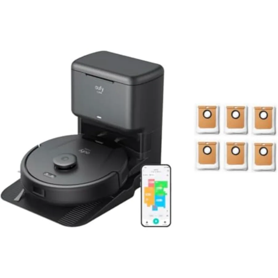 

Like-New L60 Robot Vacuum with Self Empty Station, Hair Detangling Technology, Up to 60 Days Hands Free Cleaning, 5, 000 Pa Suc