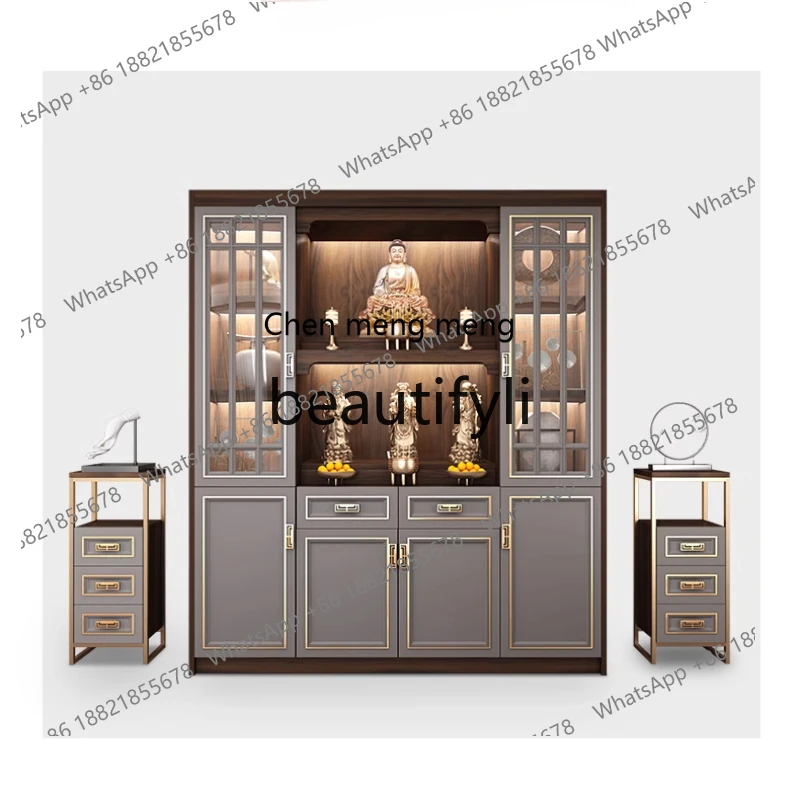 

Solid wood stand cabinet offering table Buddhist shrine cabinet shrine offering table Buddhist cabinet H