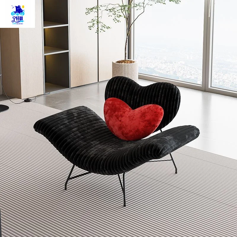 Cupid Light Luxury Premium Lazy Italian Single Sofa Chair Living Room Recliner Rabbit Plush Thermal Sofa Seat