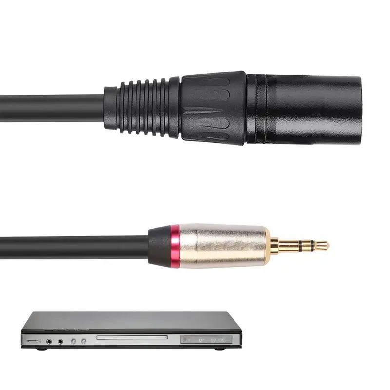 3.5mm To XLR Cable 0.3m 3 Pin Jack To XLR Male Stereo Plug 3.5 To XLR Male Converter Audio Adapter Durable Microphone Connector