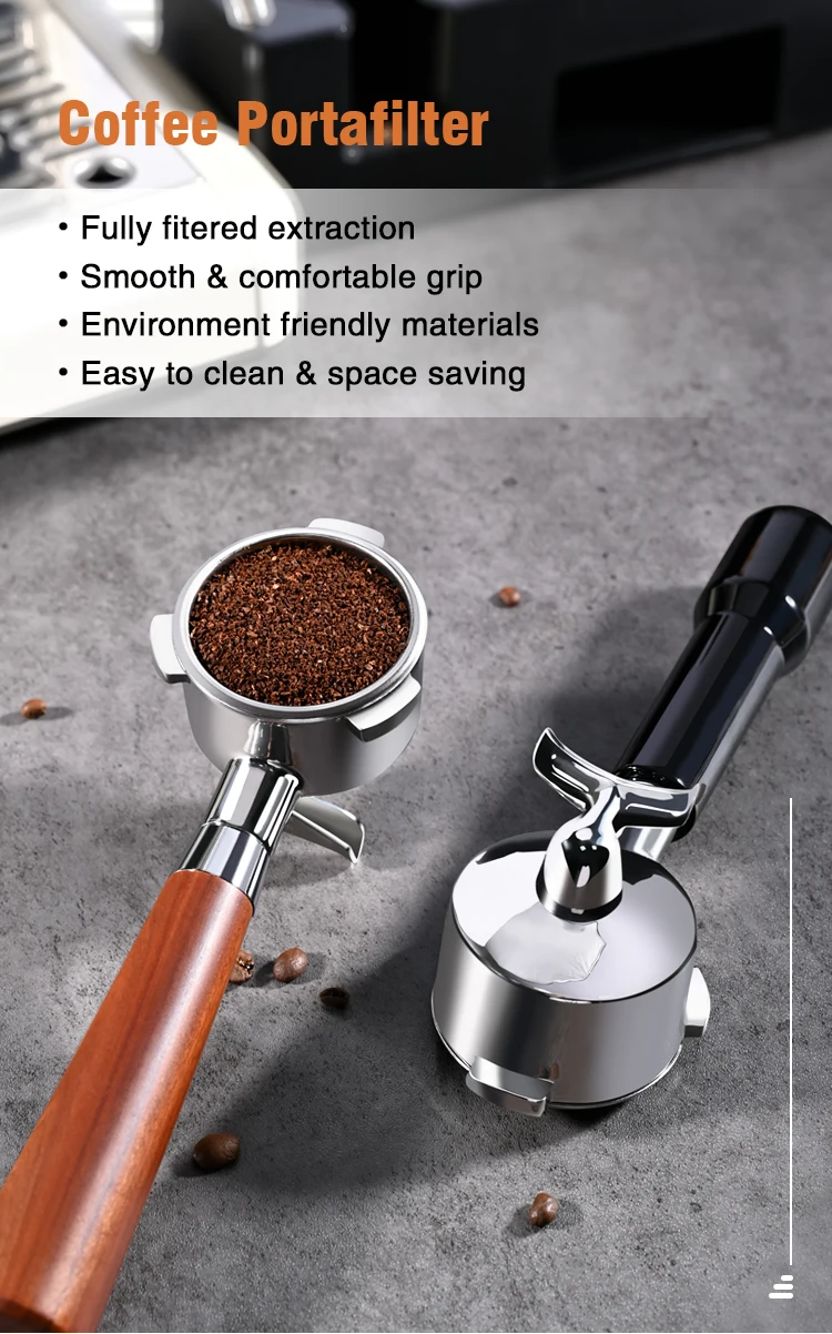Kaffee-Siebträger mit Doppelauslauf 51mm für Homix H11 Oster Cecotec Hibrew Ersatzfilterkorb Espressomaschinen-Zubehör – Detail 5