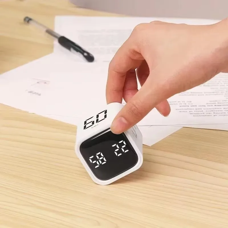Productivity Timer Cube Timer Gravity Sensor LED Display 4Preset Productivity Time Kid Time Management Kitchen Tools Accessories