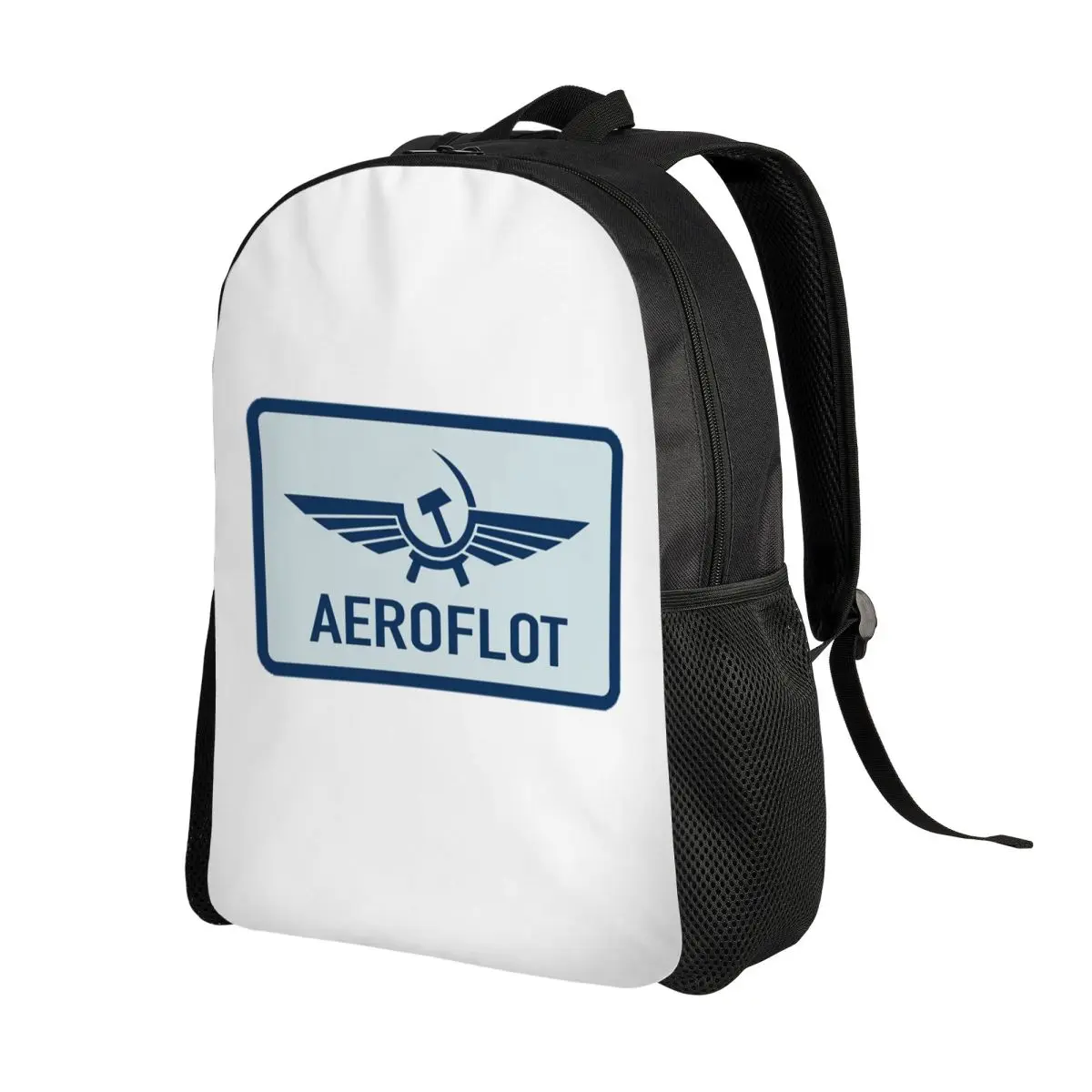 Aeroflot Aviation Russe Pilote Aerospace Aviateur Backpack Daypack Large Capacity Boys Girls BookBag School Bag Shoulder Bags