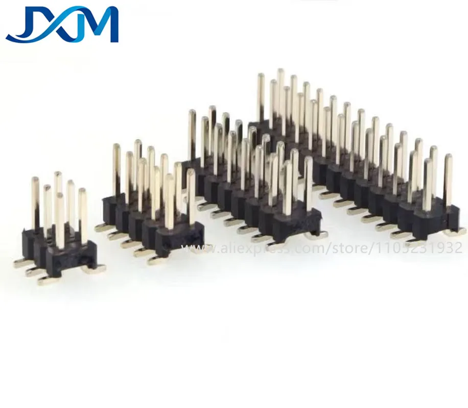 10PCS 2.54mm dual-row pin 2*3/4/5/6/8/10/12/15/20/40P