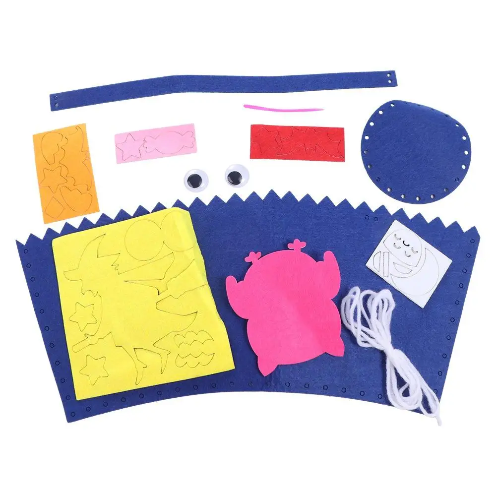 ถังเก็บของ ถุงใส่ขนมฮาโลวีน ของตกแต่งฮาโลวีน วัสดุ DIY ถุงฮาโลวีน ของประดับตกแต่ง ถุงของขวัญ Trick or Treat กระเป๋าหิ้ว