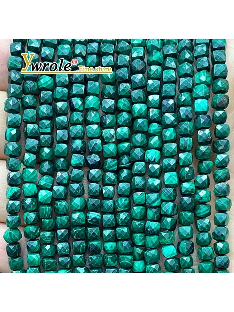 Perles d'Espacement Carrées à Facettes en Pierre Naturelle AA Malachite At de 4 à 5mm, Accessoires pour Bijoux de Direction, Boucles d'Oreilles, Bracelet, Breloques