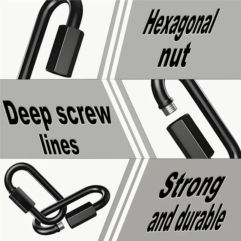 A02F-Steel Quick Link Locking Connector Rated 330 Lbs Sturdy Steel,Lock Connection 50-PCS For DIY & Outdoor Uses