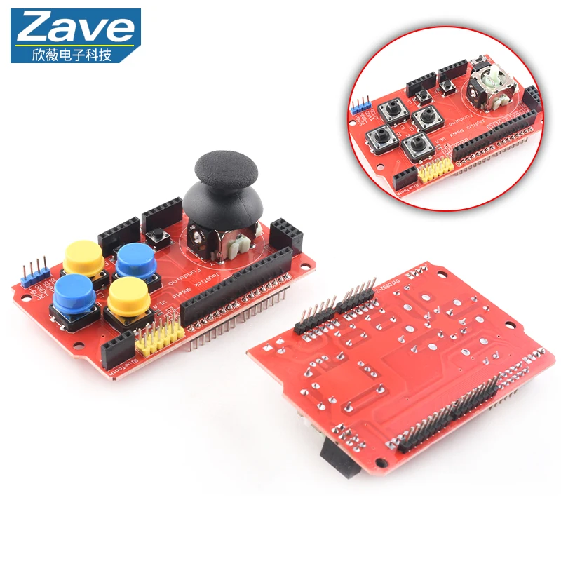 Щит джойстика для аналоговой клавиатуры и мыши платы расширения Arduino
