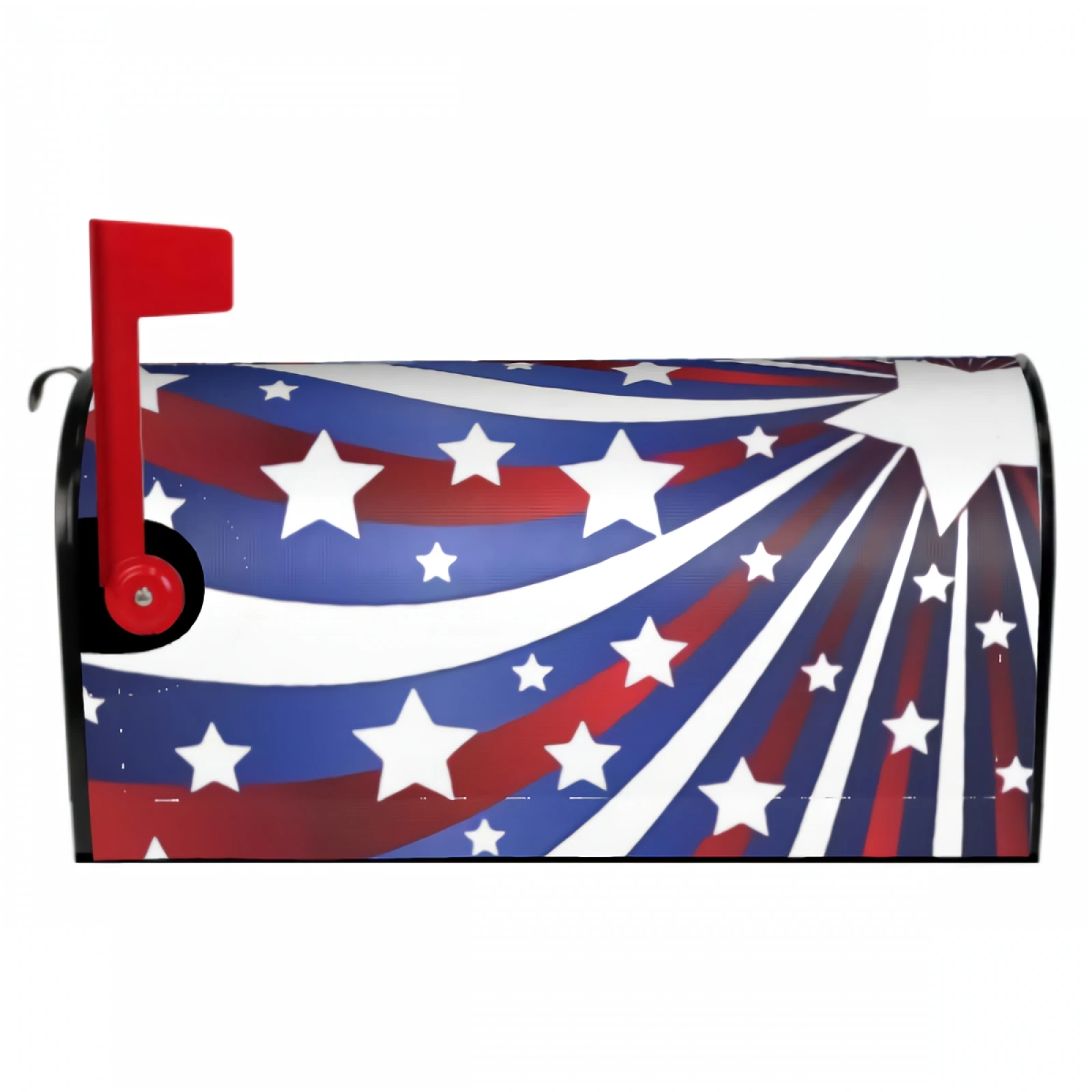 Independence Day Mailbox Covers Magnetic 21x18 Inch 4th Of July Mailbox Wraps Post Letter Box Covers for Garden Yard Home Decor