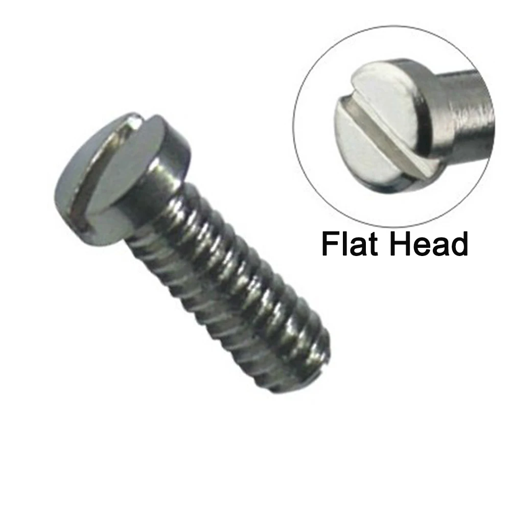 200pcs Slotted Flat 1.8mm 2.0mm Head Glasses Hinge Screw For Eyeglasses Temple Repair Length 2.6mm To 7.5mm For Options