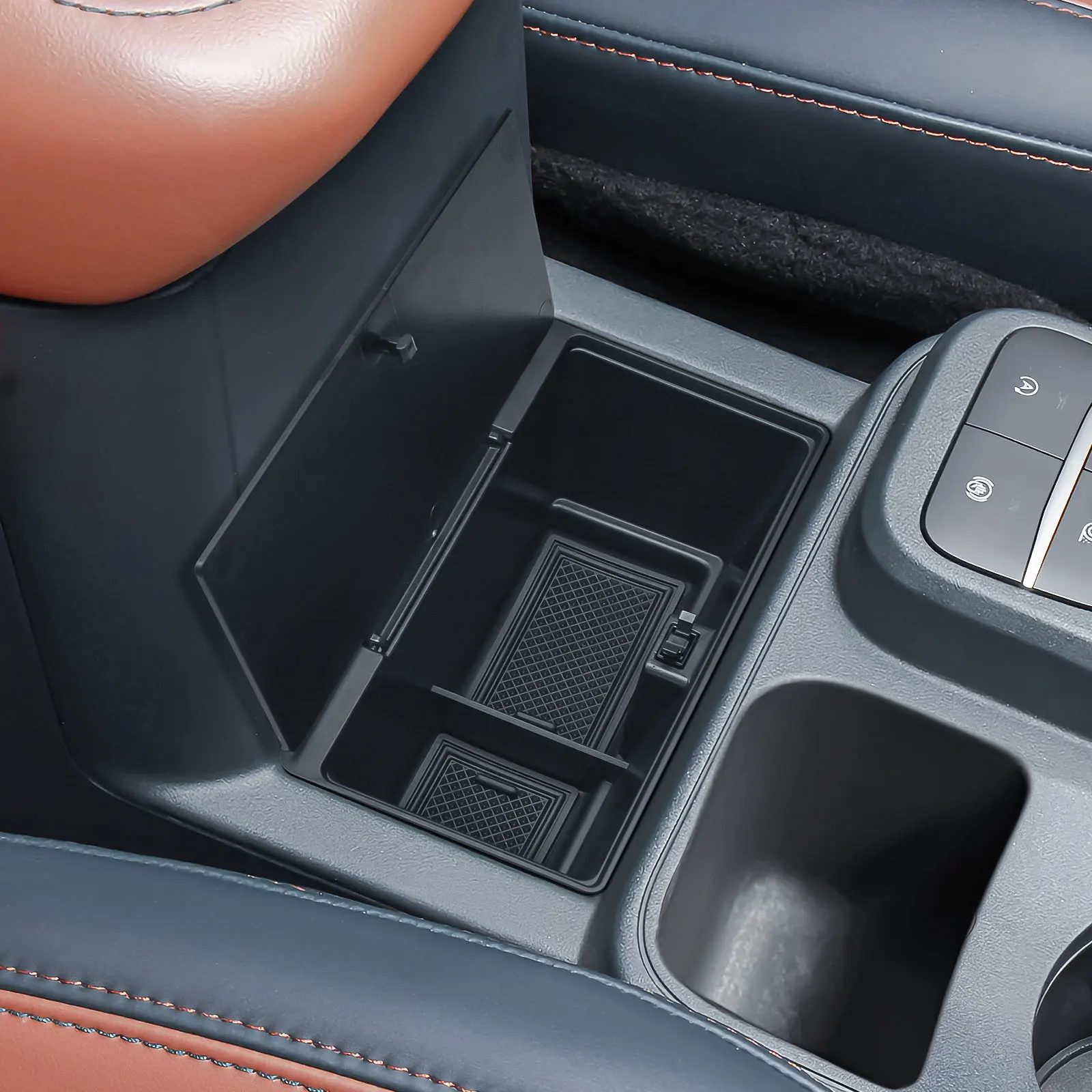 Gear Shifter Center Console Storage Organizer Coin Holder For 2022-2026 Ford Maverick Interior Console Secret Storage Box Tray