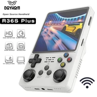 BOYHOM-consola de juegos portátil R36S Plus, sistema Linux de 64 bits, pantalla IPS de 4 "", reproductor de vídeo portátil de bolsillo RK3326, juegos R36PLUS