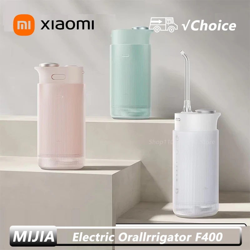 

New XIAOMI MIJIA Electric Oral Irrigator F400 Portable Water Pick Flosser Teeth Whitening Remove Dental Plaque 200ML Water Tank