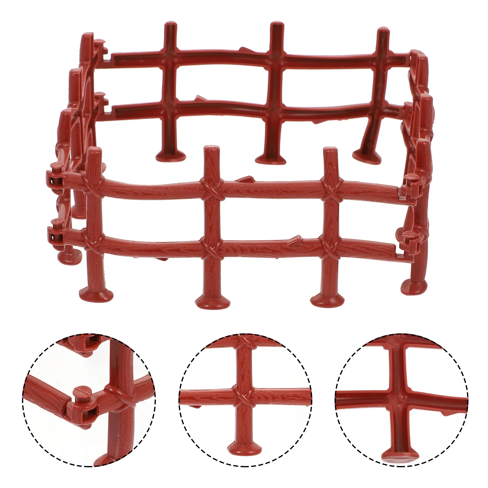 

50Pcs Sturdy PP Miniature Fence Accessories Easy Connect Buckle Design Pastoral Atmosphere Simulation Garden Fence Panel