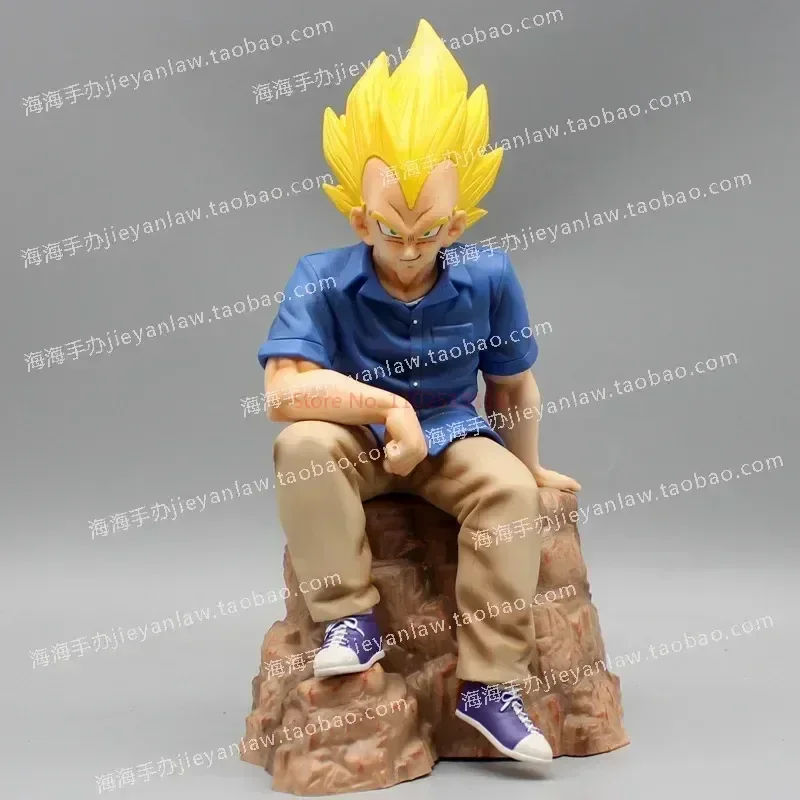 

New Dragon Ball Gk Fc Vegeta Plain Clothes Tidy Clothes Casual Wear Sitting Posture Figures Model Doll Gift Gk Statue Gift