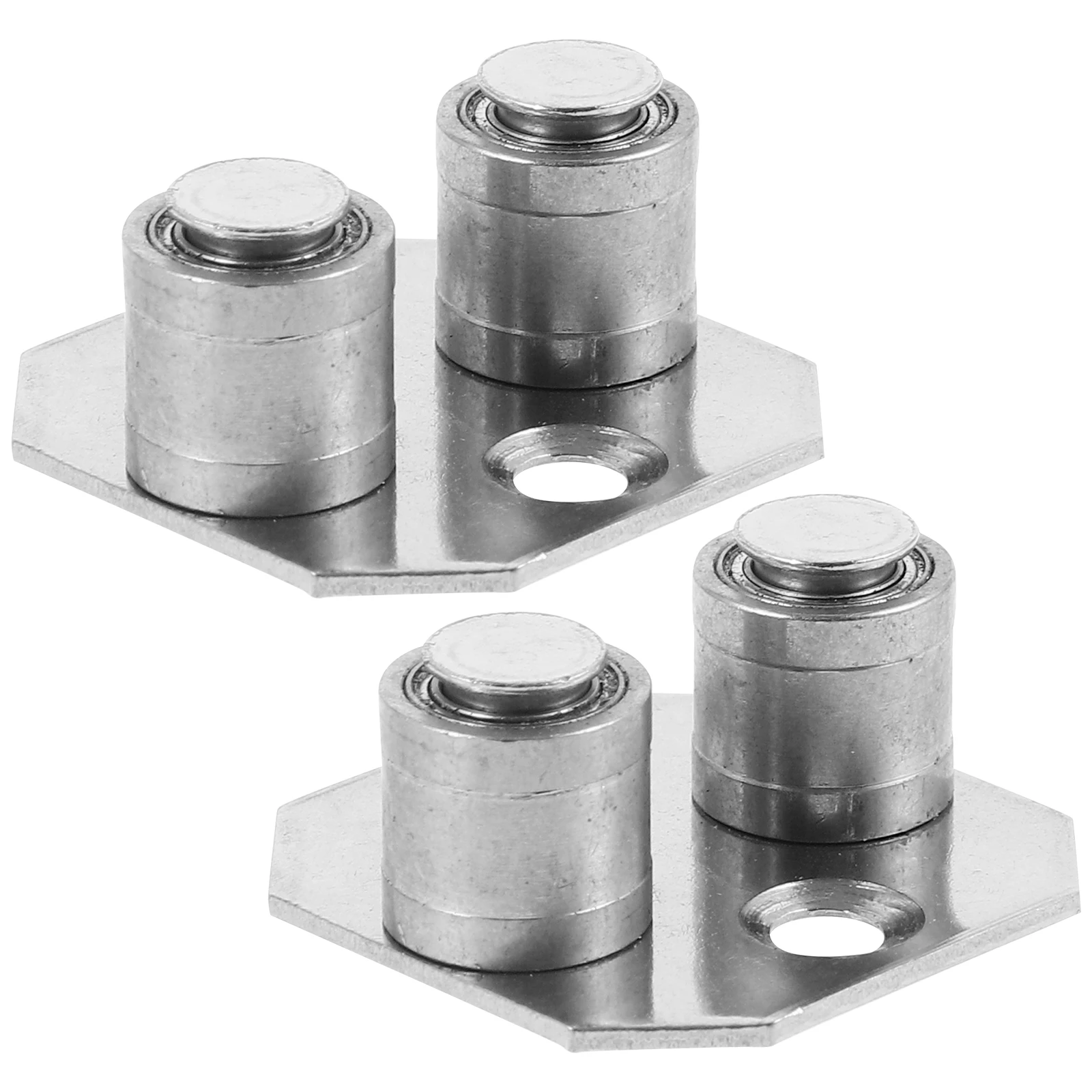 2 ชิ้นเลื่อนประตู Positioner ชั้นท่องเที่ยวอลูมิเนียมเฟอร์นิเจอร์ Barn Guides Mount Closet Track สําหรับฮาร์ดแวร์ประตู