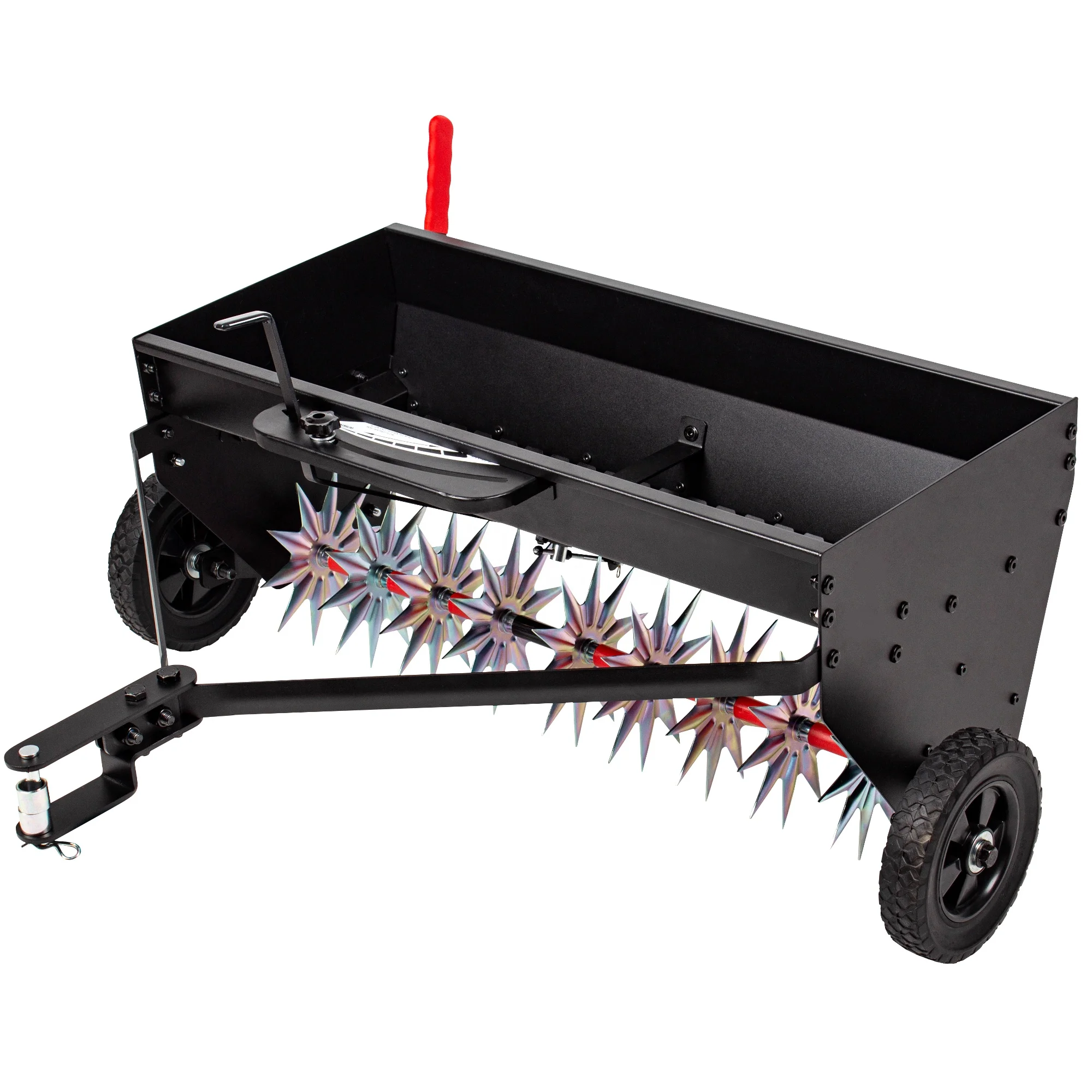 Tow Seeder Steel Hopper Drop Seed Fertilizer Salt Spreader Lawn Garden Tractor Broadcast Compost Aerators